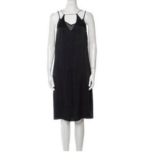 Sexy Rosetta Getty Black Spagetti Strap Keyhole Midi Dress
